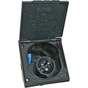Fawo 240v Flush Mains Inlet - Black