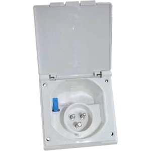 Fawo White 240v Flush Mains Inlet
