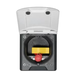 Fawo Black Flush inlet with sprung cover without sockets