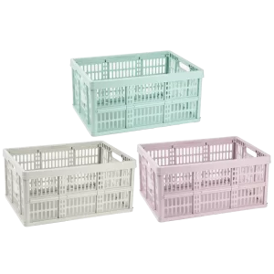 Fold Flat Stackable Boxes Assorted Colours (order in multiples of 6)