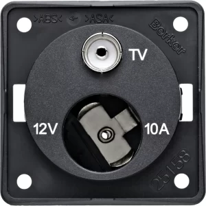 W4 Berker 12V Cigar Socket/TV Point - Anthracite