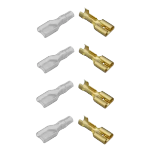 W4 6.35mm Push-on Terminals & Insulators (4 pack)
