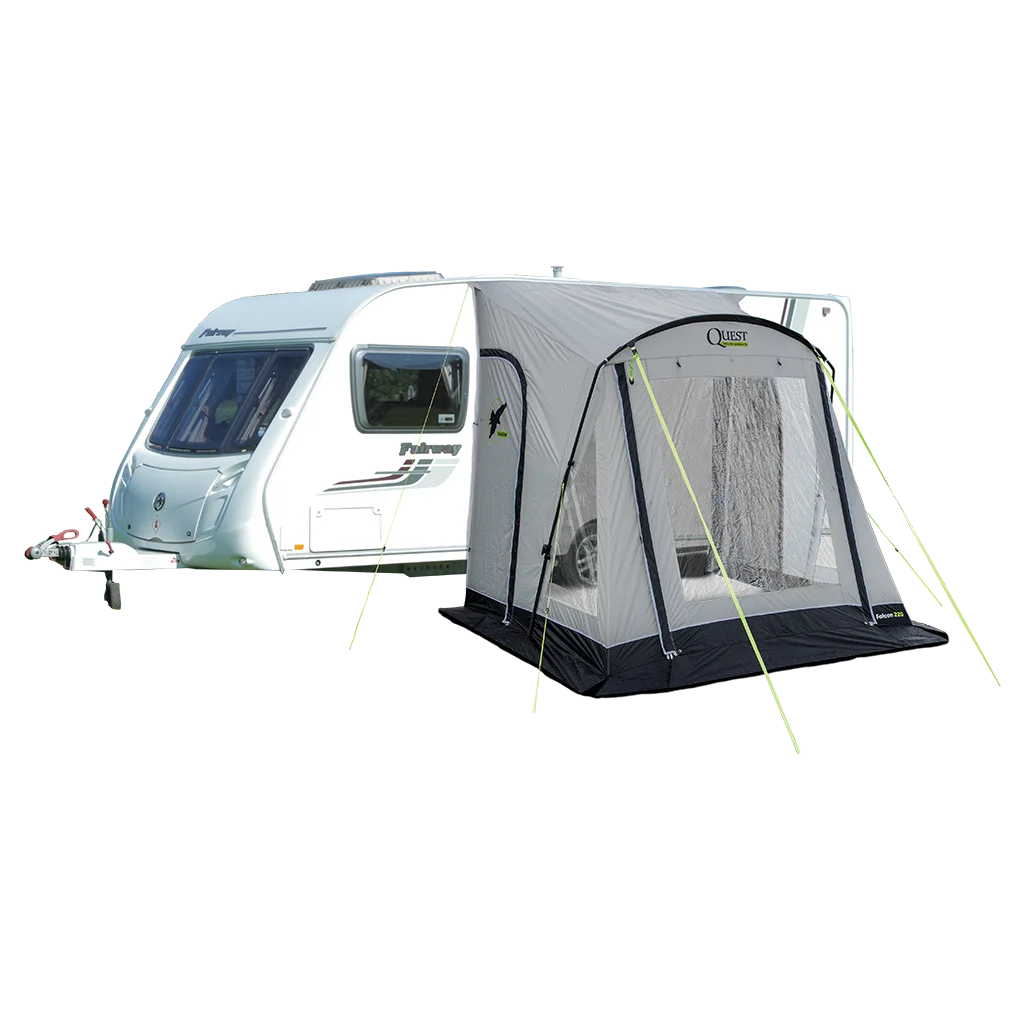 Falcon Pro 220 Poled Porch Awning - Mid Grey - Image 3