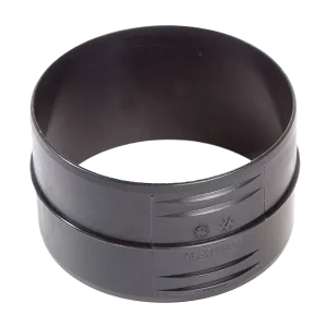 Whale Black 90mm Straight Air Duct Fitting