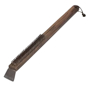 Gino Pizza Stone & BBQ Wire Cleaning Brush With Scraper