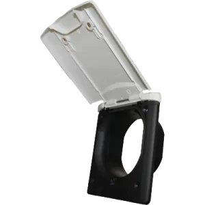Fawo White Flush Inlet With Sprung Cover
